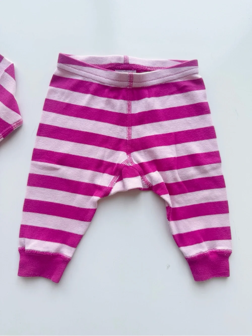 Hanna Andersson Pink Striped Long Johns Size 3-6M